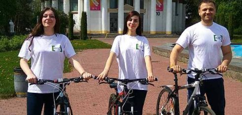 Фахівці Четвертого київського місцевого центру організували акцію «Велопатруль невідкладної безоплатної правової допомоги» в Національному комплексі «Експоцентр України» – ВДНГ