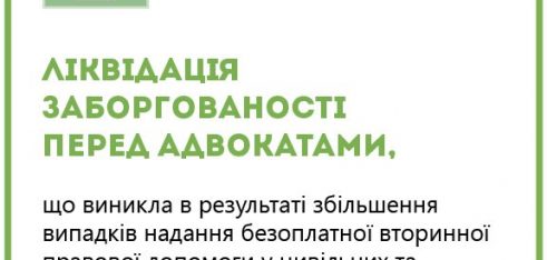 Фінансові зобов’язання держави перед адвокатами за надання безоплатної вторинної правової допомоги будуть виконані у повному обсязі