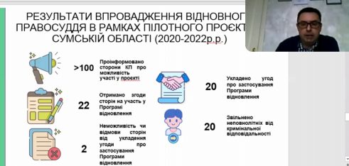 Відновне правосуддя для неповнолітніх:  онлайн – вебінар для волонтерів на Сумщині