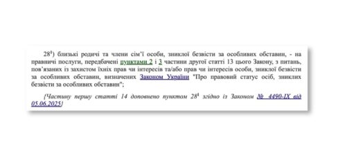 Родини зниклих безвісти за особливих обставин отримали право на безоплатну допомогу зі зверненням до суду