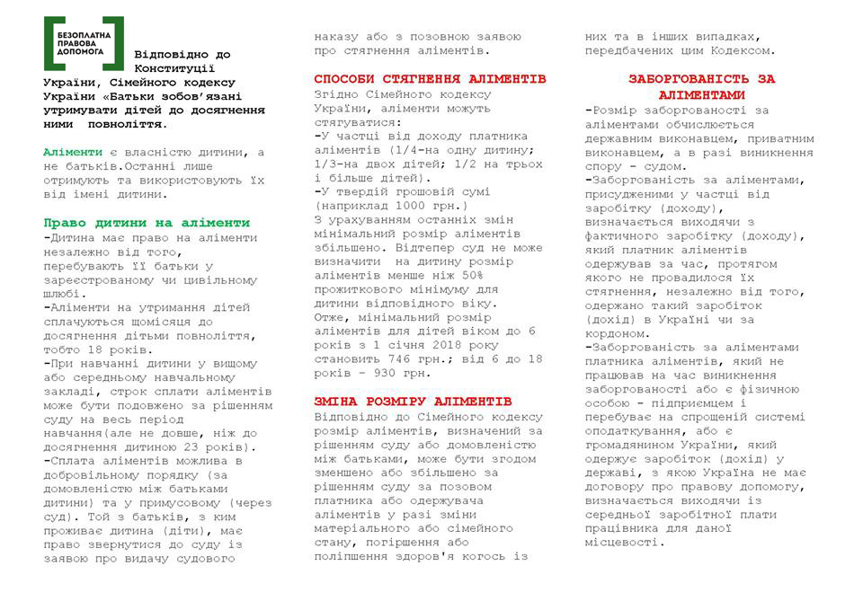 Стягнення аліментів 2