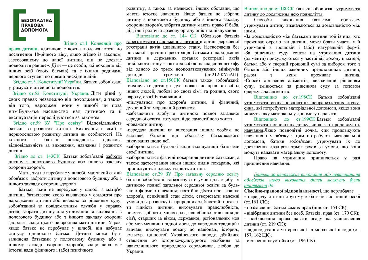 обовязки батьків щодо вих та розв 2